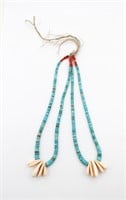 Graduated Turquoise Coral & Shell Necklace Strands