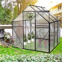 6ftx 8ft Walk-in Polycarbonate Greenhouse with