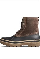 Size 7 M US Sperry Men's Ice Bay Boot, Black/Tan,