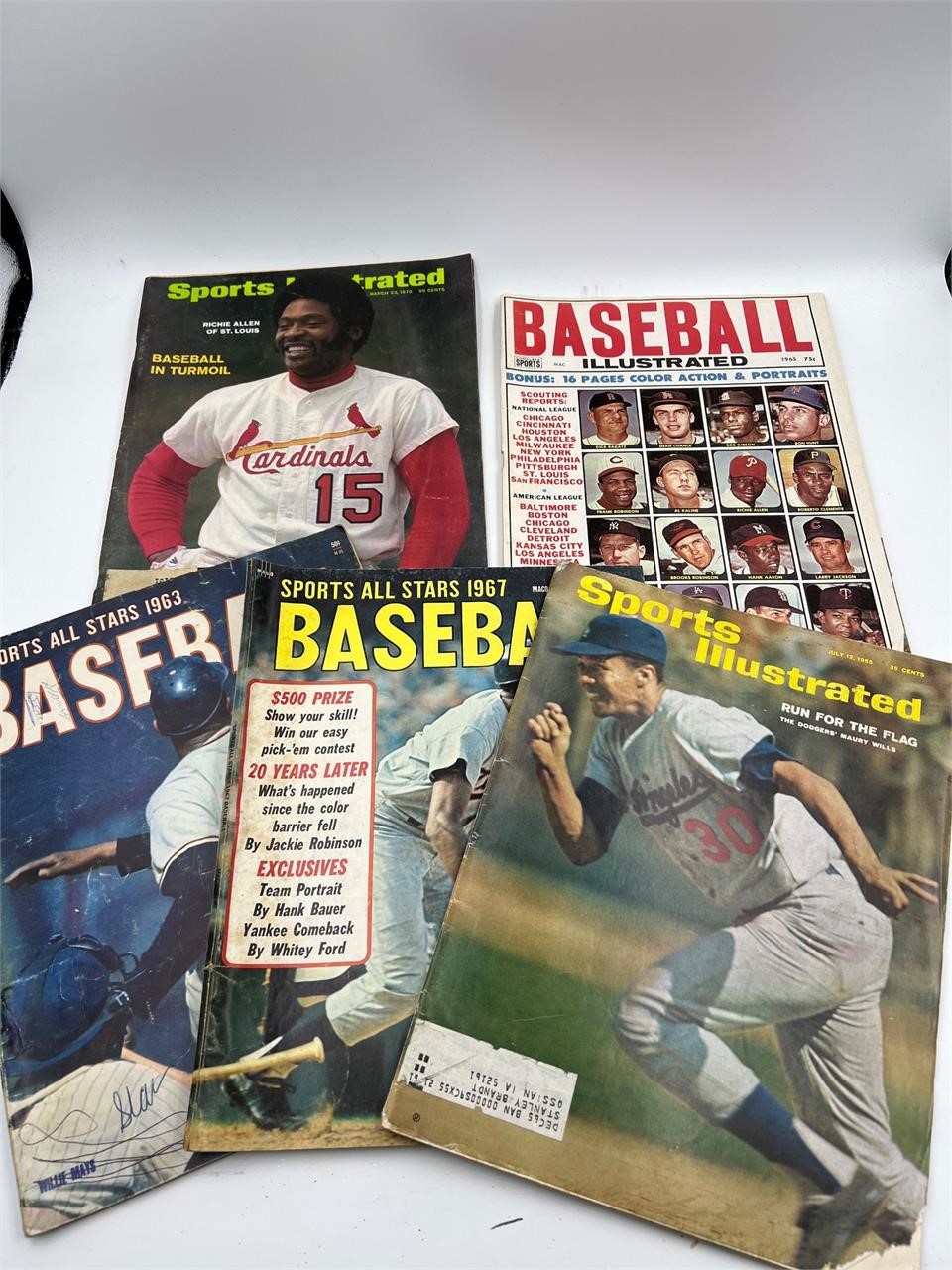 1960s vintage baseball magazines