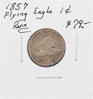 1957 RARE Flying Eagle One Cent Coin