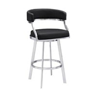 Dehn Swivel Faux Leather Counter & Bar Stool with