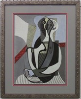 WOMAN SEATED W/ BOOK GICLEE BY PABLO PICASSO 1927
