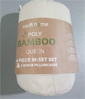 6pc Queen Poly Bamboo Sheet Set