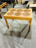 Teak & tile top side table - Nordic Furniture