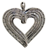 Large 1.00 ct Diamond Heart Pendant