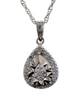 Pear Cut Diamond Necklace