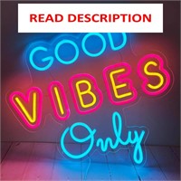 $100  Good Vibes Only Neon Sign - Wall Decor  Part