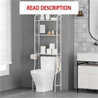 $50  HOME BI 3-Tier Toilet Rack with Hooks  White