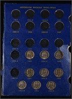 9 Jefferson Nickels in 1954- 1964 Whitman Page, Va