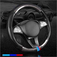 $23  Carbon Fiber Car Steering Wheel Cover 38cm