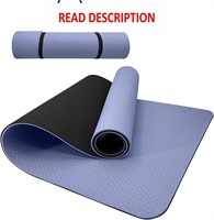 $30  Purple Yoga Mat  8mm Thick  72x24 with Strap