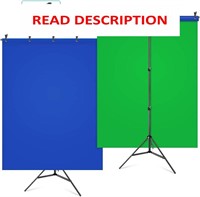 $43  Hemmotop 5x6.5ft Screen Backdrop- Green/Blue
