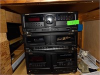 FISHER STEREO SYSTEM WITH CD CHANGER & TAPE DECKS