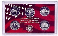 1999 United States Mint Silver Proof Quarters 5 pc