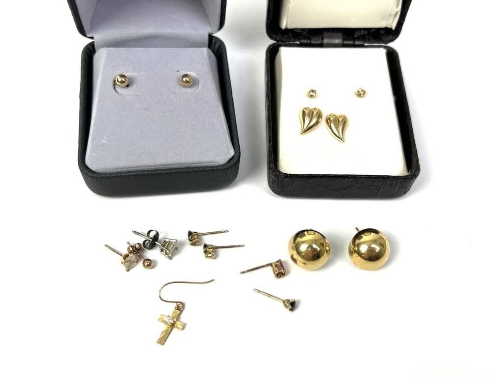 Assorted Gold Earrings 3.0+ Grams