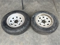 2 trailer tires & rims - 5.30-12
