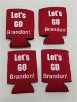 Lets Go Brandon! Red Drink Sleeves Set X 4 P3605