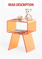 Acrylic Side Table - Crystal Orange Design