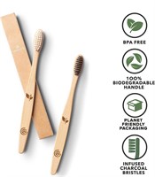 Greenzla Bamboo Toothbrushes (10 Pack) | BPA Fr...
