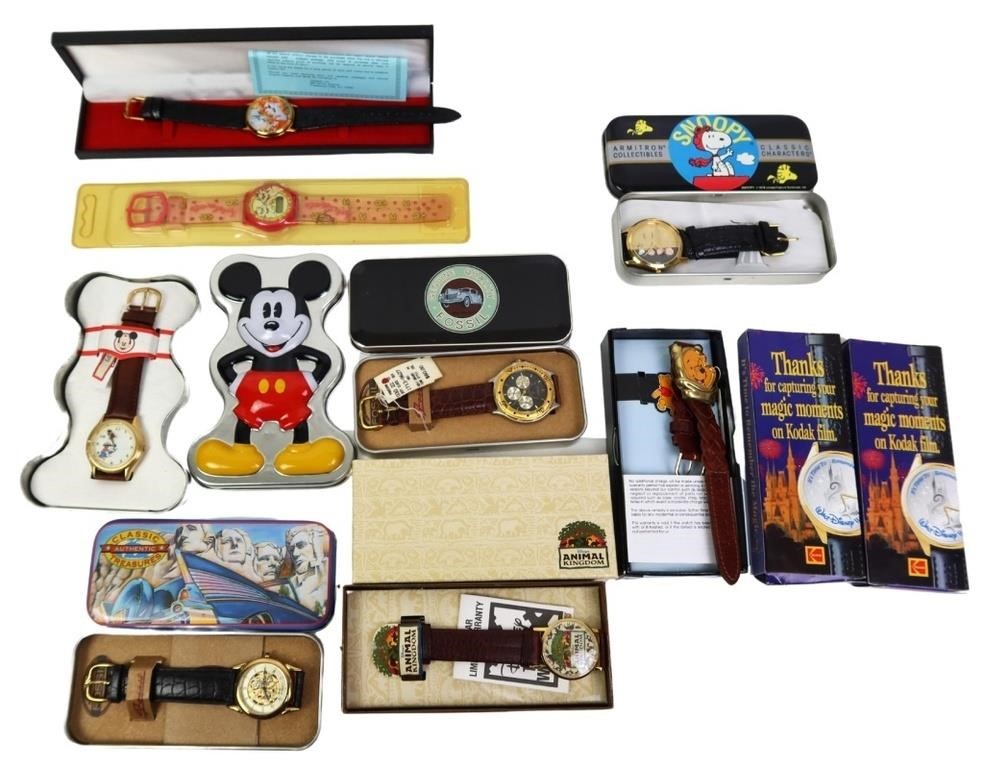 LARGE LOT OF DISNEY WATCHES