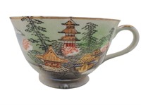 Kutani Handpainted Vintage Gold Trim Tea Cup Z167