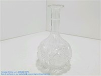 Bohemian Crystal Cut Clear Glass Vase L192