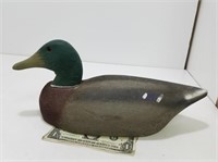 Vintage Wooden Duck Mallard Decoy S163