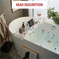 $40  Acrylic Bathtub Tray  Gold Handles  Non-Slip