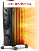 $70  Kismile 1500W Radiator Heater  26 Black