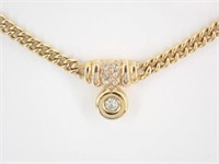 Christian Dior Rhinestone Chain Necklace