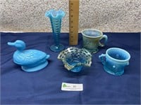Blue Vase, Duck, Cups, Bowl