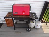 OLDER GRILL WITH 2 TANKS