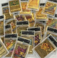 Random Custom Pikachu Gold Foil Pokemon Cards