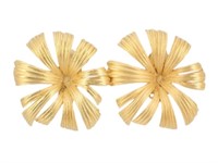 Givenchy Gold Tone Cip On Earrings