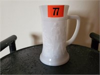 Milk glass beer stein