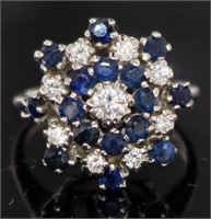 14kt Gold 1.50 ct Natural Sapphire & Diamond Ring