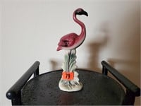 Ceramic flamingo statue