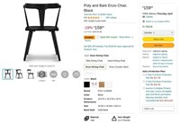 B8778  Poly and Bark Enzo Dining Chair Black