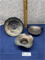 3 Carnival Bowls & Plate