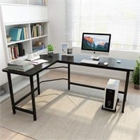 N4840  Ktaxon L-Shaped Computer Desk- Black