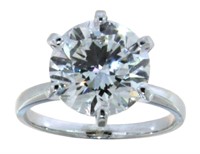 14kt Gold 5.27 ct VS Lab Diamond Solitaire Ring