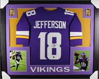 Autographed Justin Jefferson Custom Framed Jersey