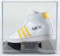 Autographed Magic Johnson Basketball Shoe Display