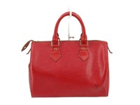 Louis Vuitton Red Epi Speedy 25 Hand Bag