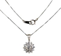 Platinum 1.00 ct Round Brilliant Diamond Necklace
