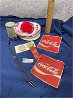 Coca-Cola Patches, WI Cap, Marbles & Buttons