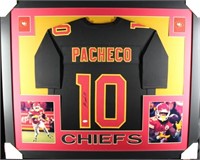 Autographed Isiah Pacheco Custom Framed Jersey