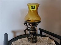Amber hurrican votive lamp