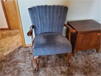 Antique clamshell easy chair